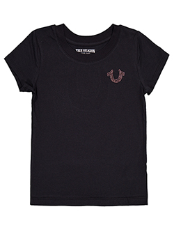 True Religion Girls' Foil and Rhinestone Logo T-Shirt