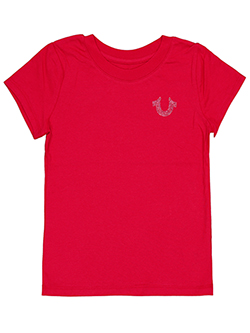 True Religion Girls' Foil and Rhinestone Logo T-Shirt