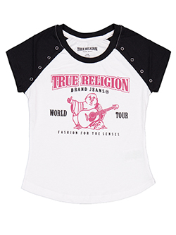 True Religion Girls' Grommet Raglan T-Shirt
