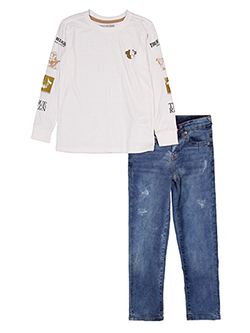 True Religion Boys' 2-Piece Long-Sleeve Shirt and Jeans Set