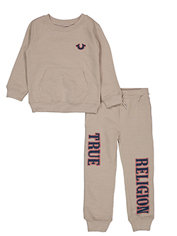True Religion Boys' Fleece Sweatshirt and Joggers Set