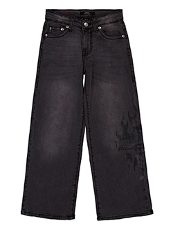 True Religion Boys' Relaxed Baggy Jeans with Flame Logo