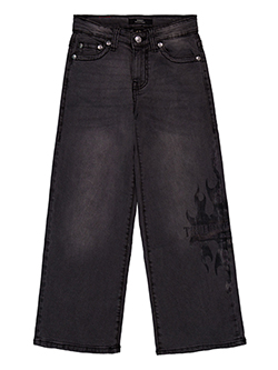 True Religion Boys' Relaxed Baggy Jeans with Flame Logo
