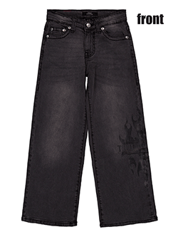 True Religion Boys' Relaxed Baggy Jeans with Flame Logo