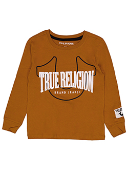 True Religion Boys' Long-Sleeve Graphic Horseshoe Logo T-Shirt