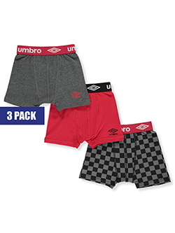 Boys' Boxer Briefs 3-Pack by Umbro in Multi