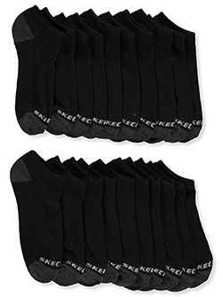 Boys' 10-Pack No Show Socks by Skechers in Black