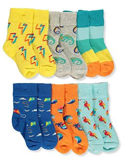 Baby Boys' 6-Pack Socks by Fun Socks in Blue/multi, Infants
