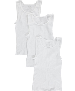 Big Boys' 3-Pack A-Shirts by Fruit of the Loom in White