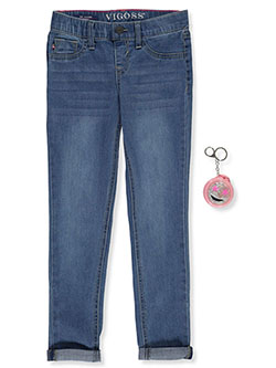 Girls' Brush Keychain Skinny Jeans by Vigoss in Blue