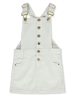 Girls' Denim Skirtalls by Chillipop in blush, white and yellow - Overalls & Jumpers