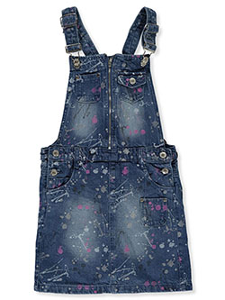 Girls' Paint Splatter Skirtalls by Chillipop in Dark blue, Girls Fashion