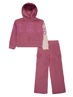 Girls Hearts Girls' Fleece Hoodie and Cargo Pants Set