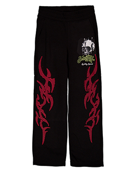 Southpole Boys' Fleece Studded Skull Graphic and Tribal Pattern Sweatpants