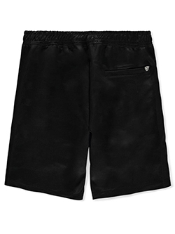 Boys' Moto Shorts by Encrypted in black/camo and heather gray