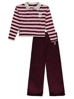 Bebe Girls' Striped Polo Top and Pants Set