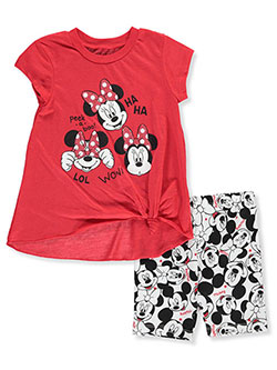 Disney Minnie Mouse Baby Girls' 2-Piece Bike Shorts Set Outfit