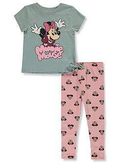 Disney Minnie Mouse Girls' 2-Piece Leggings Set Outfit