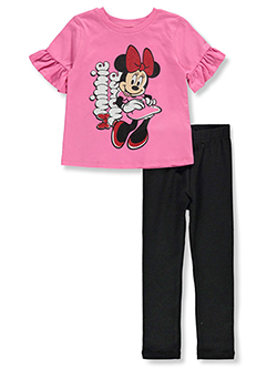 Disney Minnie Mouse Girls' 2-Piece Leggings Set Outfit