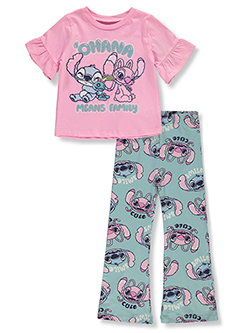 Disney Lilo & Stitch Girls' 2-Piece Leggings Set Outfit