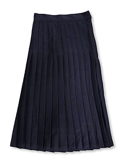◆BOCBOK◆ MOMMY PLEATS SKIRT (NAVY) Stitch-Down Box Pleat Skirt-Navy - Educational Outfitter