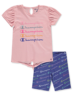 Champion Girls 2 Piece Shorts Set Outfit