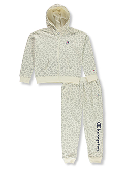 Champion Girls' 2-Piece Leopard Joggers Set Outfit