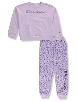 Champion Girls' 2-Piece Leopard Joggers Set Outfit