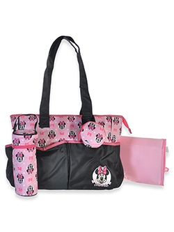 Disney Minnie Mouse Baby Girls' 4-Piece Diaper Bag Tote Set