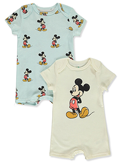 Disney Mickey Mouse Baby Boys' 2-Pack Rompers