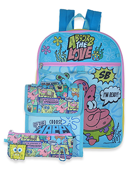 Spongebob Squarepants Boys' 5-Piece Backpack Accessories Set