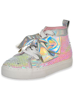 pink and silver sneakers