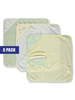 Mon Cheri Baby Girls' 6-Piece Hooded Towel & Washcloth Set