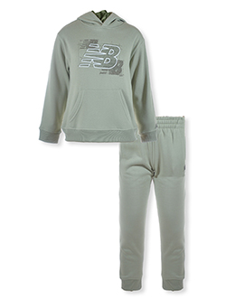 New Balance Boys' 2-Piece Fleece Joggers Set Outfit