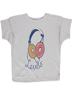 Levi's Girls' Donut Headphones Graphic T-Shirt