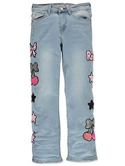 Girls' Embellished Straight-Leg Jeans