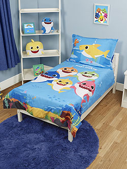 4-Piece Full Size Baby Shark Sheet Set Kids Bedding