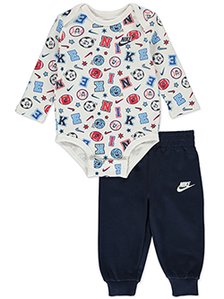 Nike Baby Boys' Long-Sleeve Bodysuit and Joggers Set
