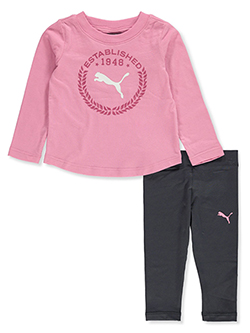 Puma Baby Girls' 2-Piece Leggings Set Outfit