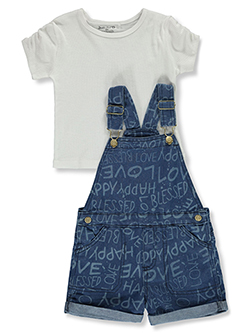 Insta Girl Girls' 2-Piece Shortalls Set Outfit