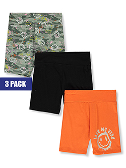 One Step Up Girls' 3-Pack Graffiti Bike Shorts