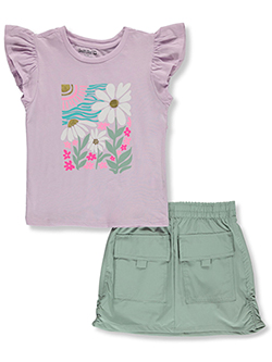 Insta Girl Girls' 2-Piece Cargo Skirt Set Outfit