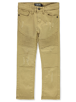 True Indigo Boys' Slim Fit Moto Jeans