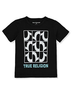 black and yellow true religion shirt