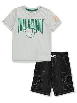 True Religion Boys' 2-Piece Horseshoe Shorts Set Outfit