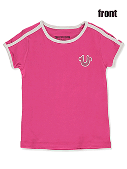 True Religion Girls' Denim Horseshoe T-shirt