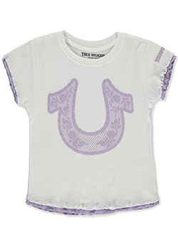 True Religion Girls' Denim Horseshoe T-shirt