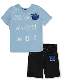 True Religion Boys' 2-Piece Buddha Shorts Set Outfit