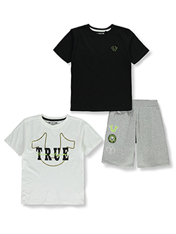True Religion Boys' 2-Piece Embossed Shorts Set Outfit