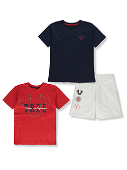 True Religion Boys' 3-Piece Shorts Set Outfit